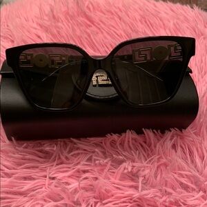Versace Black Sunglasses with Gold Detail
